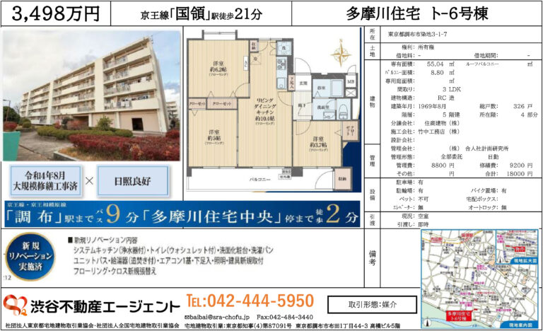 多摩川住宅　ト-６号棟